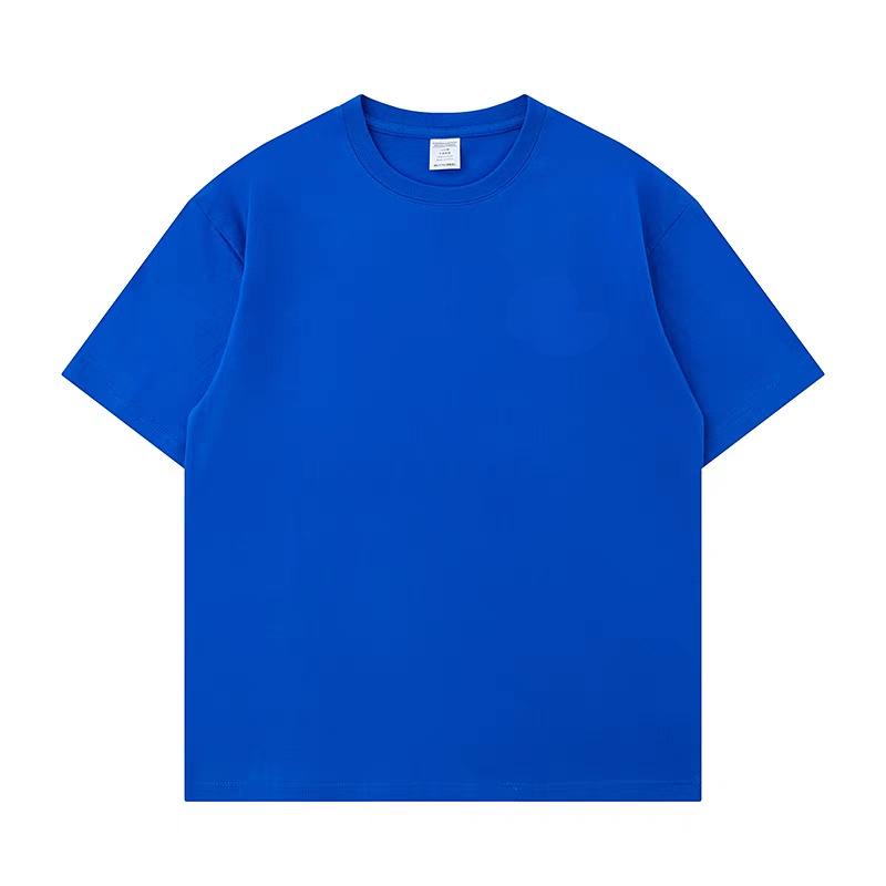 500g Combed Cotton Unisex Solid Color Short Sleeve T-Shirt