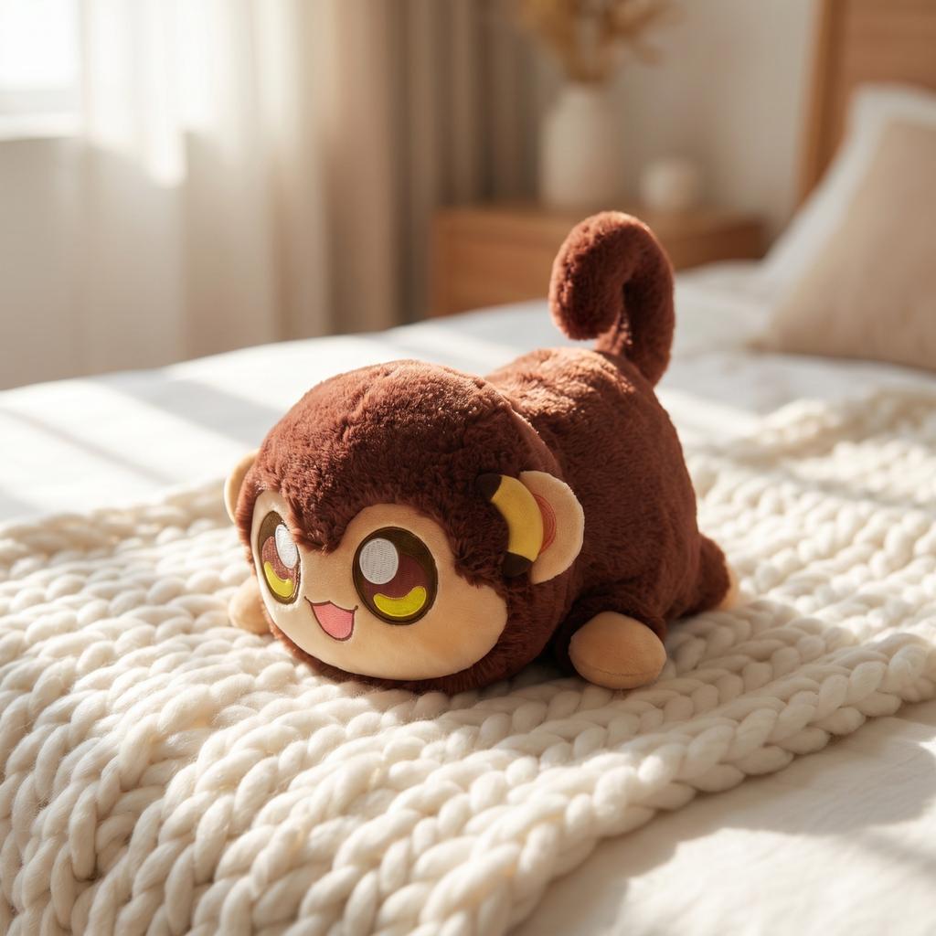 Plush Stuffed Animal Soft Toy Monkey Plushie Cuddly Plush Doll for Home Decoration and Play Suitable for Children and Adults Birthday Gift
