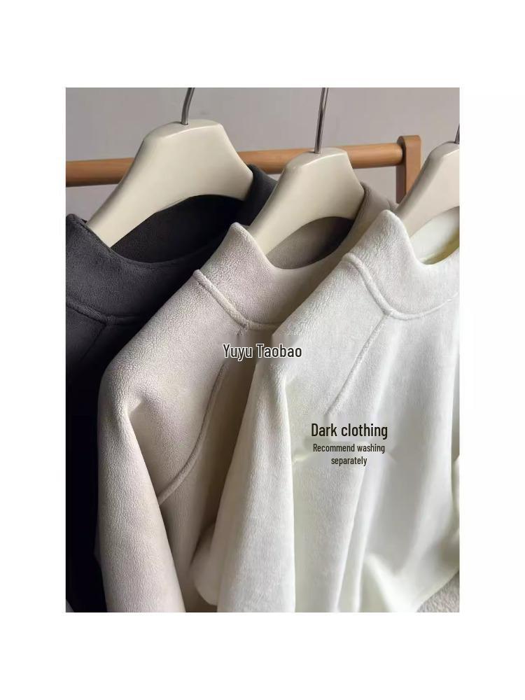 

Stylish Women s Slim-Fit Half-High Neck Long-Sleeve Base Shirt – Soft, Flattering, Perfect for Autumn & Winter XXL