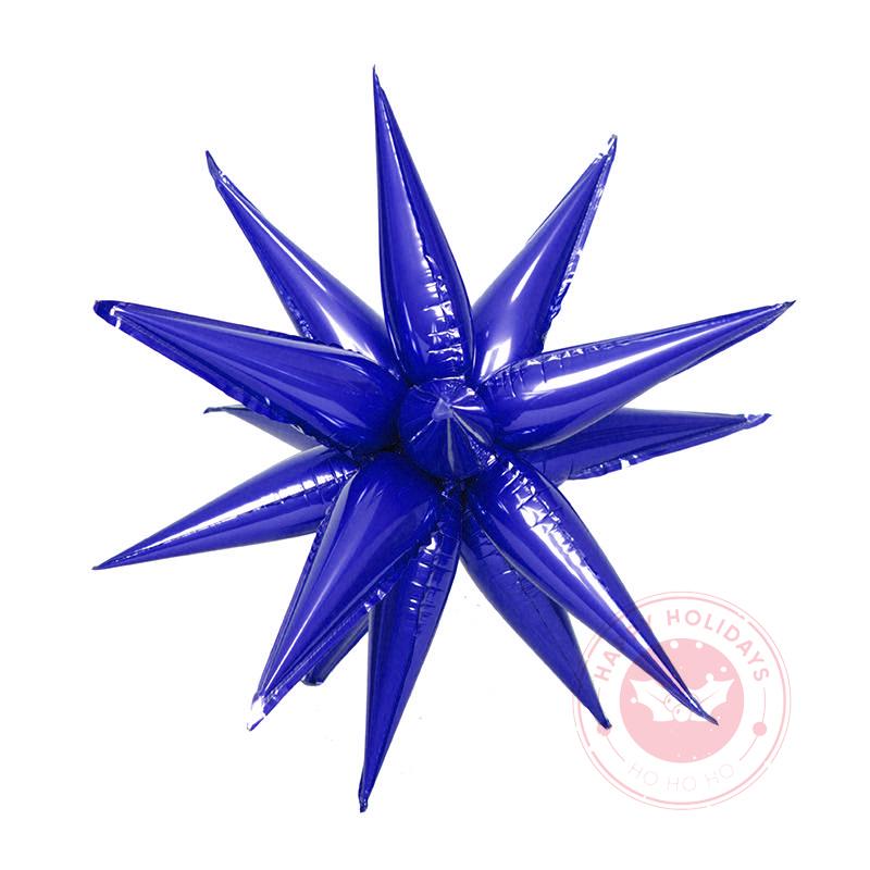 24inch Explosion star balloons Birthday party opening ceremony Wedding decoration Water drop cone Foil balloons Party Supplies 1pc синий