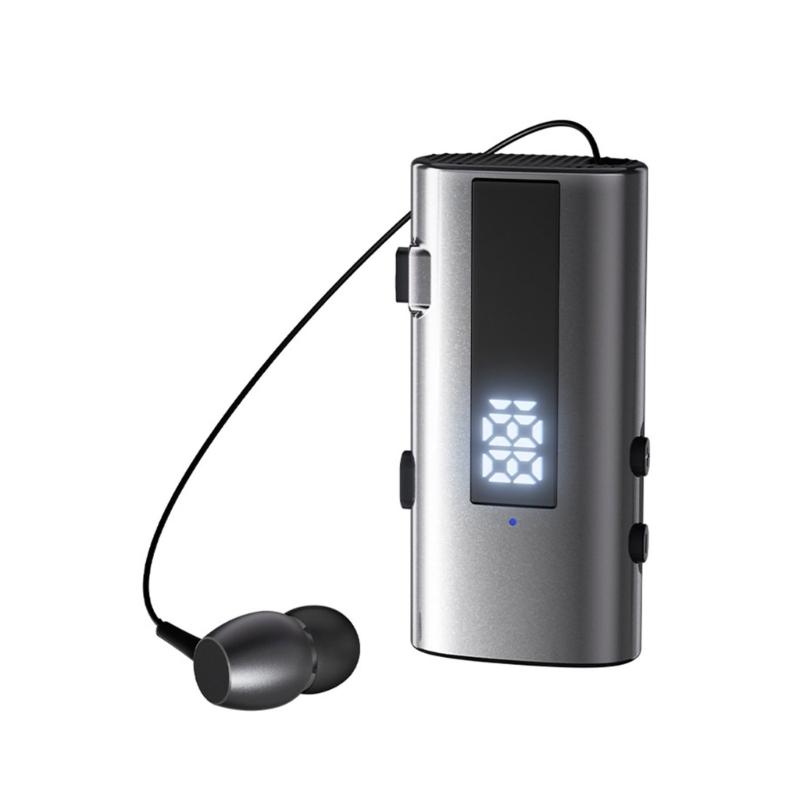 Wireless Bluetooth-compatible 6.0 Lavalier Headset Featuring 30 Hours Call Time 50 Hours Music Playbacks Vibration Alert for Business
