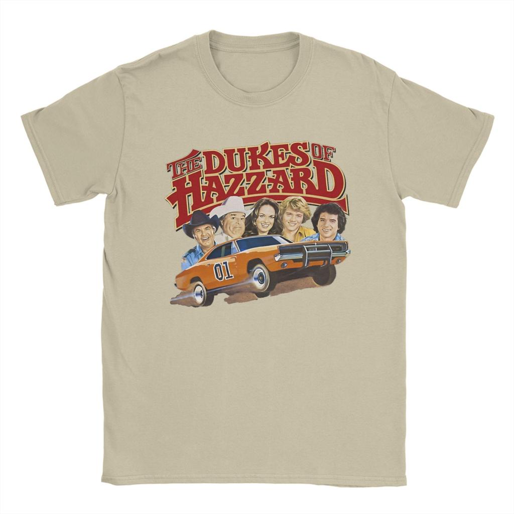 Dukes Of Hazzard Title Cast T Shirts Men 100% Cotton Awesome T-Shirt Round Neck TV Show Tee Shirt Short Sleeve Clothes Gift Idea