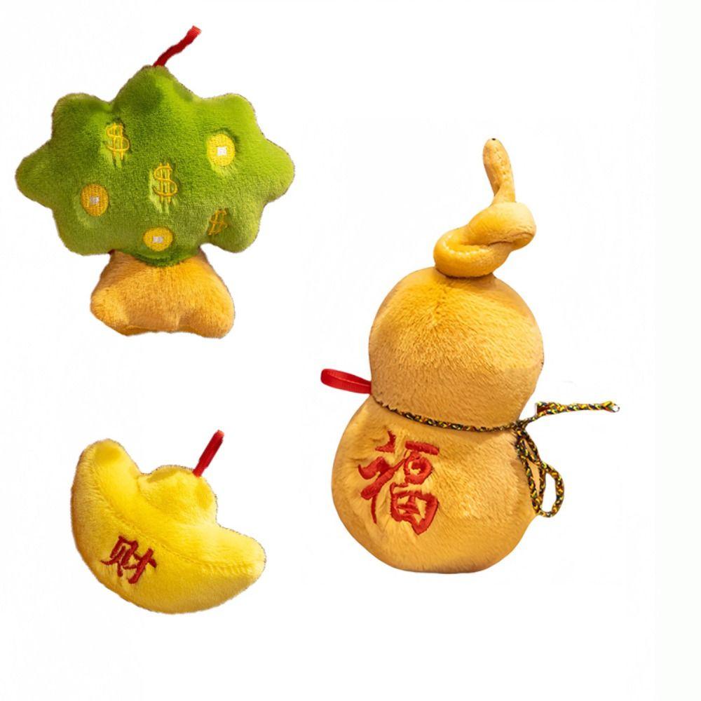 Soft Gourd Plush Toy Fortune Cartoon Plush Ingot Doll Gourd Mascot Plush Doll  Kids Gifts