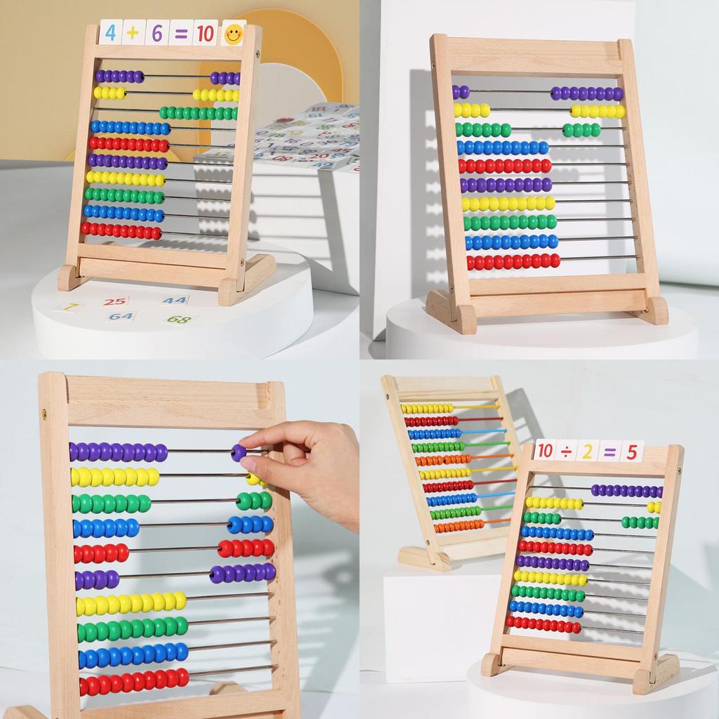 Educational Wooden Math Teaching Tool For Elementary Students Enhance Learning And Development Counting Beads Addition And Subtraction Tool Qm-521