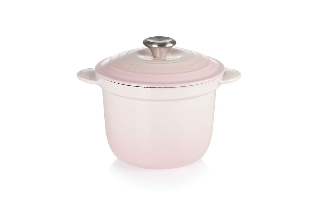 Le Creuset Cocotte Every 18" Cast Iron Enamel Pot, Shell Pink, Gas, Induction, and Oven Compatible [Official Japanese Product]