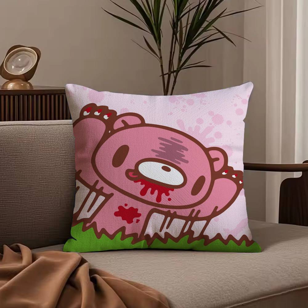 Cartoon G-GloomyS Bear Pillow Case Anti-dustmite Pillowcase Invisible zipper silky short plush Sofa cushion cover