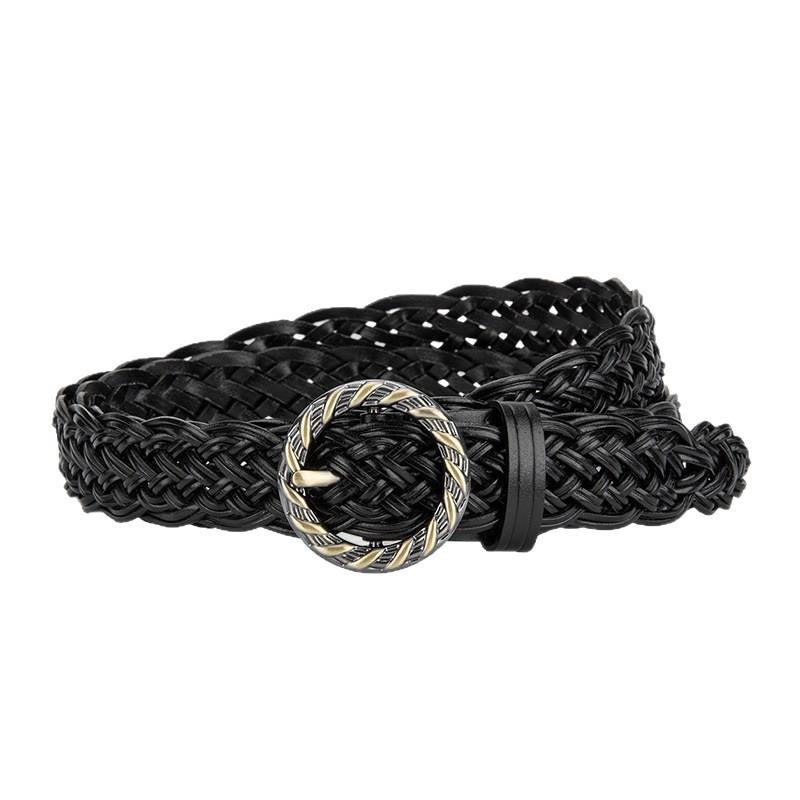 Belt Woven Retro Women's Pin Buckle Belt Simple and Versatile Fashion Jeans Trousers Belt