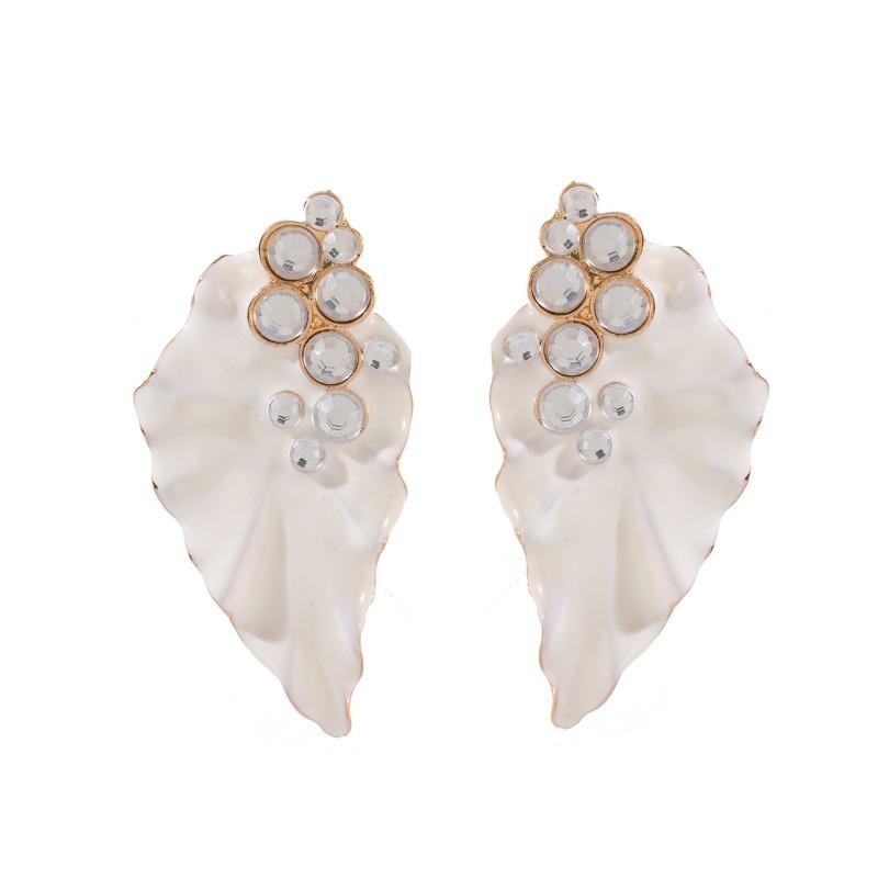 Exaggerated Style Enamel Flower-shaped Earrings for Women, Ear Ornaments