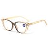 Unisex Cat Eye Anti-Blue Light HD Reading Glasses with Spring Hinges