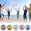 Non-Toxic 40Cm Inflatable Glitter Beach Ball Summer Water Ball Sequin Beach Toys For Beach Swimming Pool Play Party Toys For Kids Adult