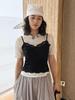 French Lace Boning Strap Camisole - Spring/Summer Slimming Textured Top for Women