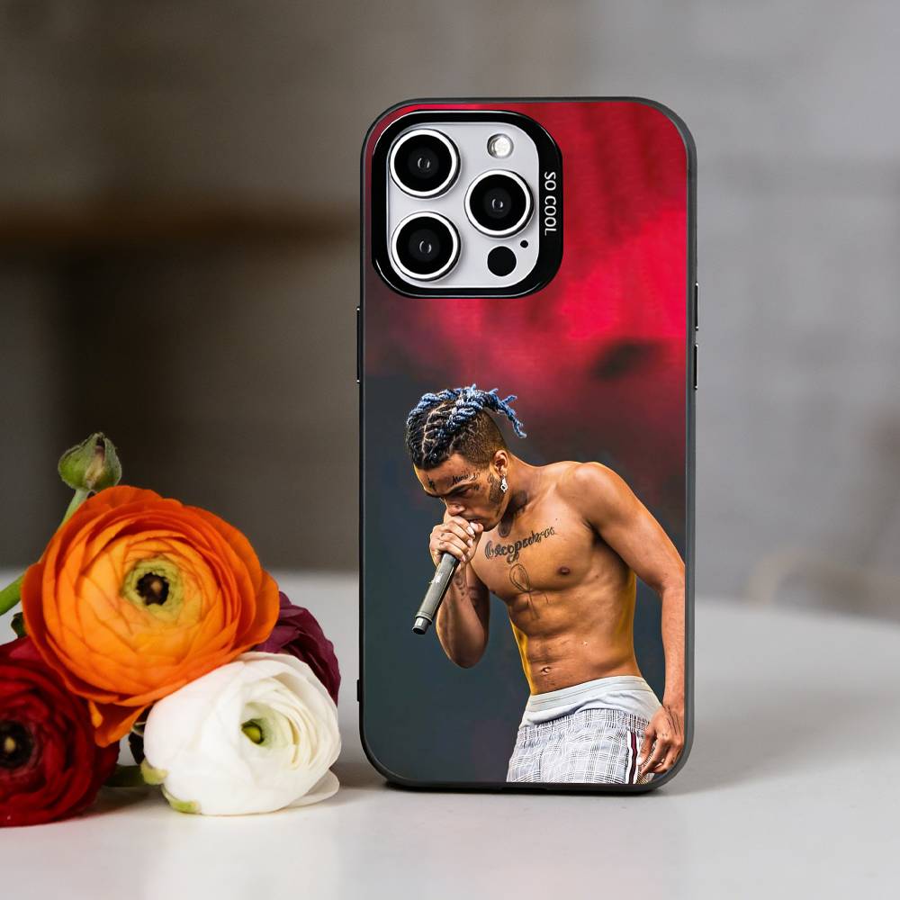 Rapper X-XXXTentacionS Phone Case For iPhone 17,16,15,14,13,12,11 Plus,Pro Max,XS,Colorful Silver Phone case Funda Cover