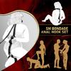 Bondage Restraints BDSM Sex Toys - Restraints Kit Neck To Wrist, Adjustable Handcuffs Ball Gag & Sex Collar with Chain for SM Bedroom Bondage
