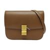 [Pre-Owned] Classic Box Gold Buckle Polished Calfskin Tofu Square Crossbody Shoulder Bag Medium - Excellent #S749D6