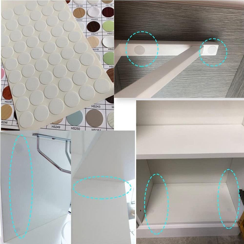 5 Sheet Cabinet Ornament Covers 270pcs 21mm Self-Adhesive Hole Sticker Screw Cap Screw Hole Stickers