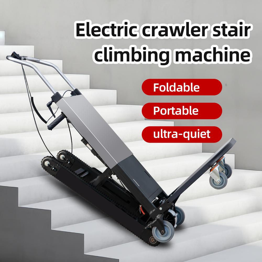 Gąsienicowy Elektryczny Wózek Schodowy 300-400KG W Górę i w Dół Schodów Maszyna do Wchodzenia po Schodach z Akumulatorem Maszyna do Transportu Ciężkich Towarów