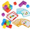 3D Spatial Thinking Building Blocks Cube Rainbow Stacking Blocks Game Math Preschool Learning Educational Toys for Children Kids