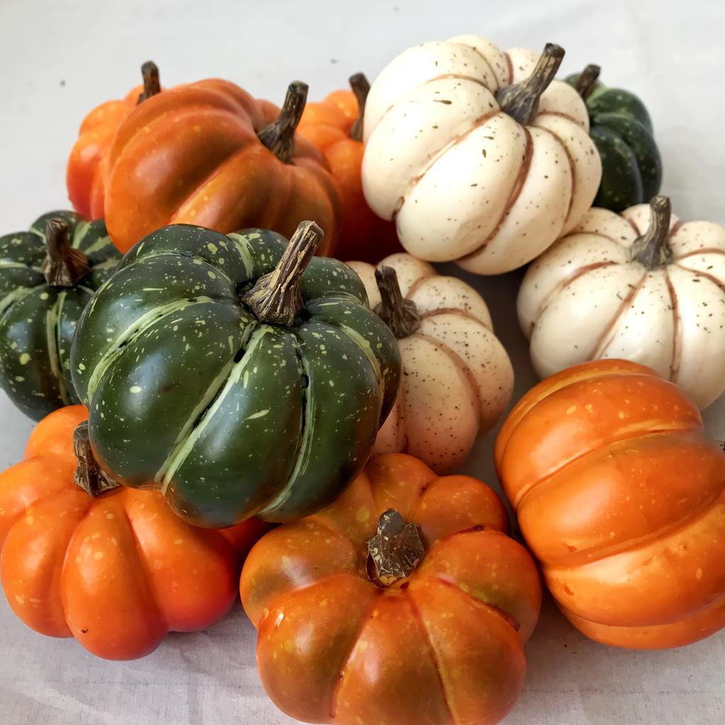 9pcs Autumn simulation pumpkin, DIY decoration, autumn harvest festival decoration, Halloween decoration, party decoration