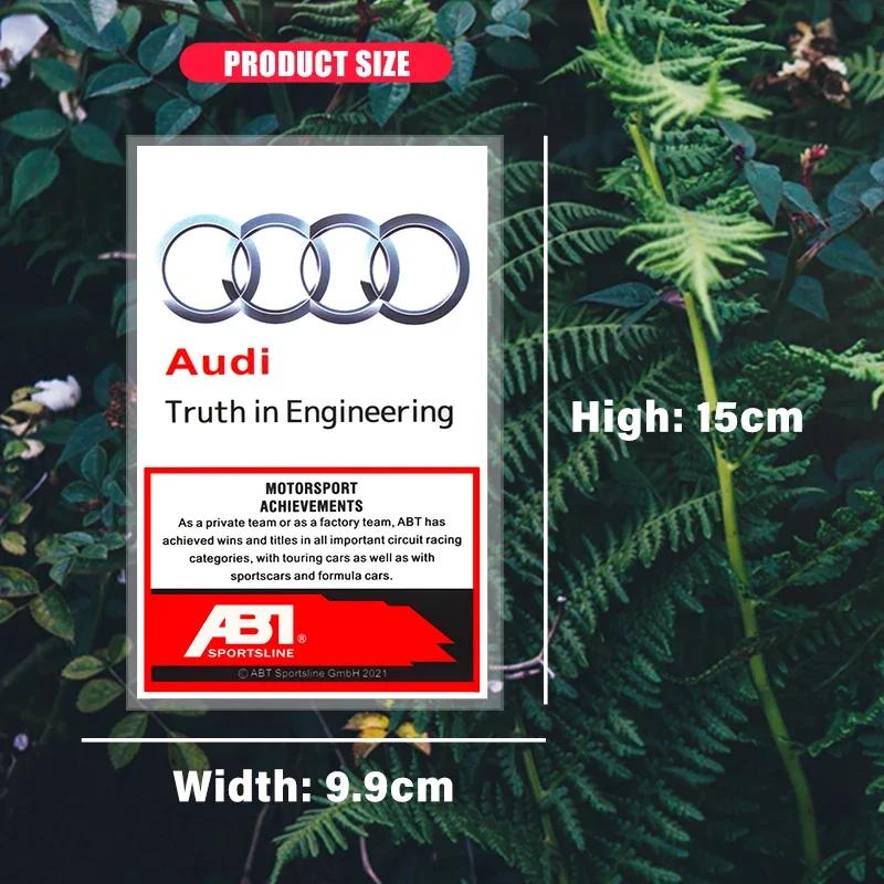 Creative Car Jdm Modified Sticker For B A3 8P 8V A4 B8 TTS C7 C5 Auto Logo Windshield Electrostatic Racing Decals Stickers
