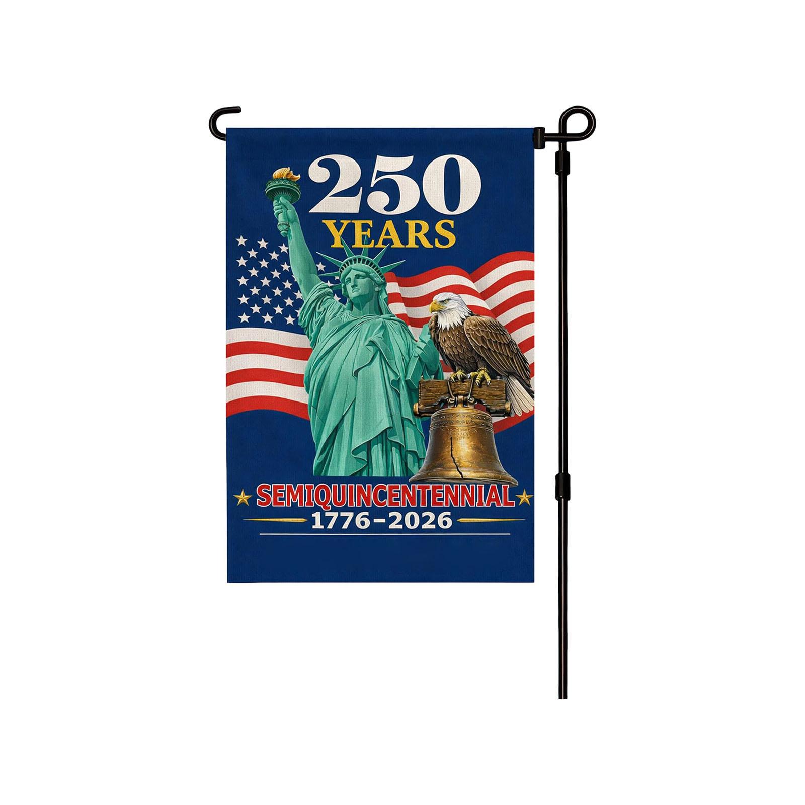 

American Independence Day 250th Anniversary Garden Flag Home And Patio Decoration Flag Hanging Flag One Size