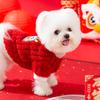 New Year's dog clothes festive Chinese New Year warm two-legged clothes teddy bear small dog cat pet clothing