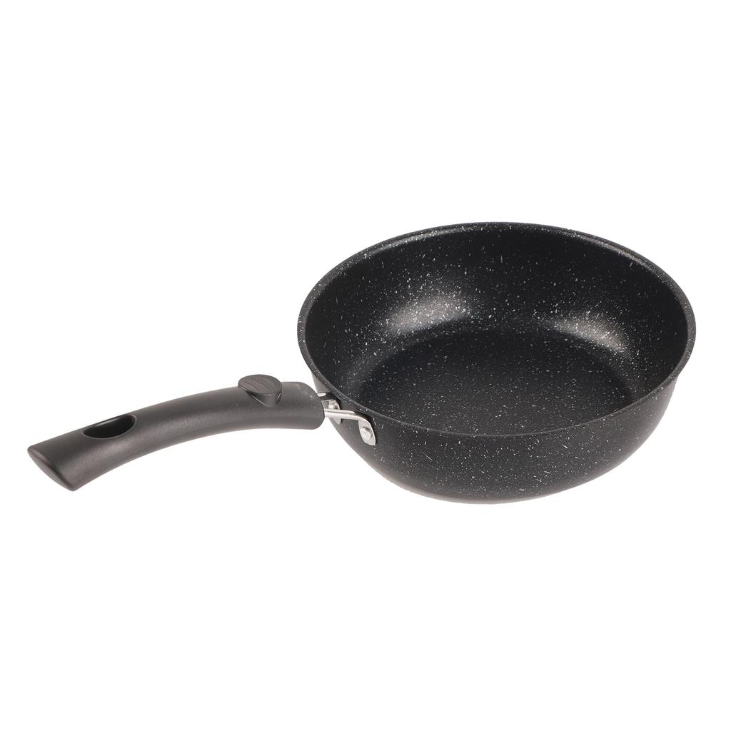 Frying Pan Stainless Steel Ergonomic Handle Fast Even Conduction Antistick Cooking Skillet for Bacon Steak Onion