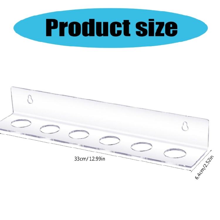 Clear Acrylic Golf Balls Stand Floating Shelf Wall Mounted Shelves Replacement Display Rack for 6 Golf Balls Display