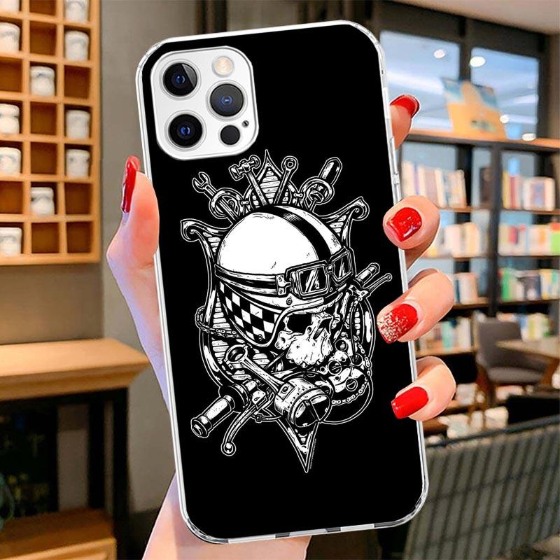 Motorcycle Gear Cover Phone Case For iPhone 16 17 Air 15 14 Pro Max 16E Phone Case 13 Mini 12 11 7 SE 8 Print Pattern Fit Cases