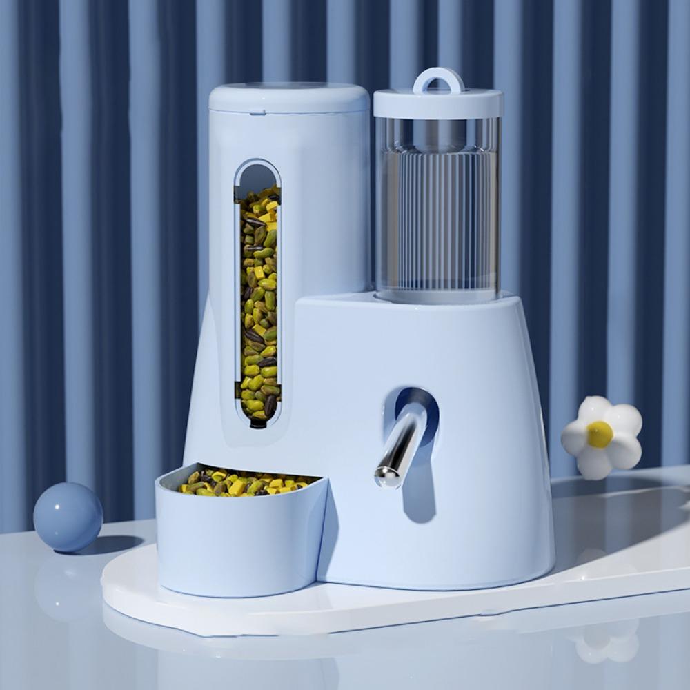 2-in-1 Hamster Automatic Water Large Capacity Easy To Clean Feeding Water Dispenser Removable Golden Bear Food Bowl For Hamster