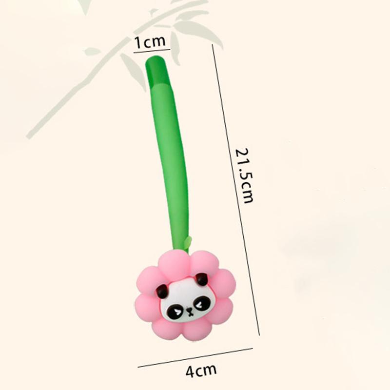 1 Piece Stationery Flowers Cute Cartoon Panda Soft Gel Pen Sunflower School Office Kawaii Supplies Creative Pens