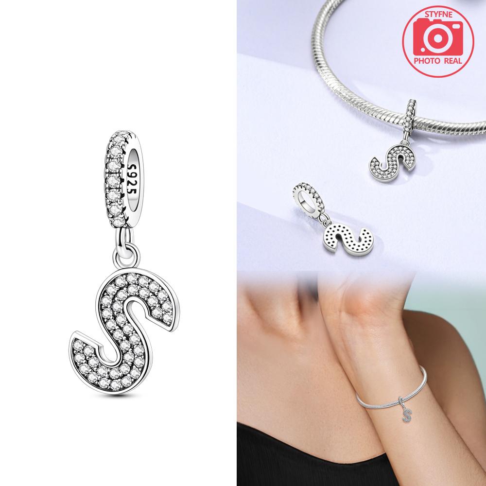 Sparkling Full Monogram Pendant Copper Colors For Charms Copper Colors Original Bracelet For Jewelry Making