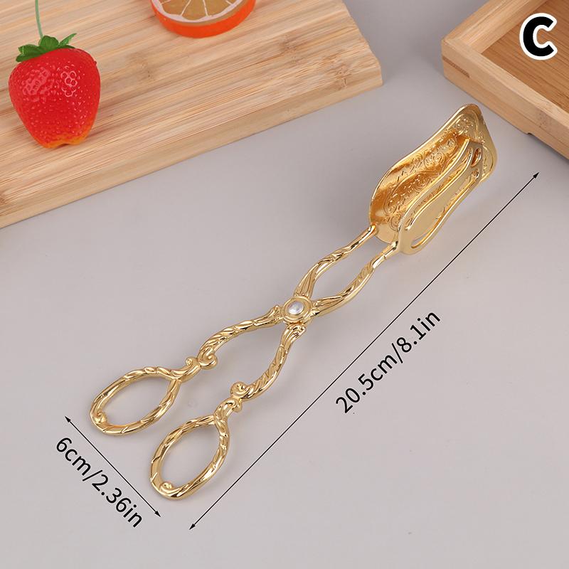 

Винтажный стиль Салат из фруктов Торт Клип Буфет Пищевые щипцы Позолоченная Закуска Торт Клип Салат Кондитерский зажим Инструмент для выпечки Барбекю