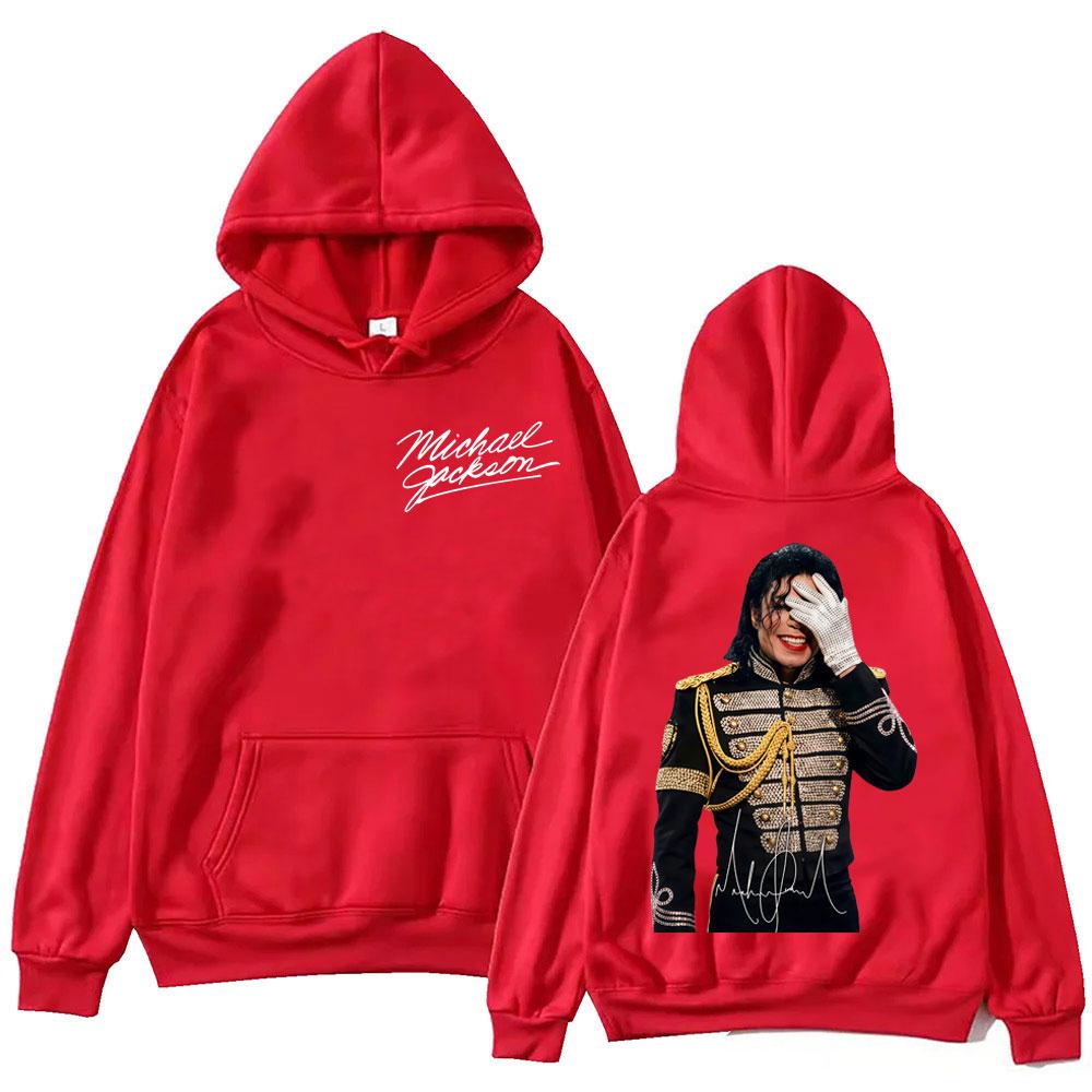 90er Jahre Klassiker Michael Jackson Grafik Hoodies Herren Damen Harajuku Rock Style Pullover Vintage Mode Langarm Sweatshirts