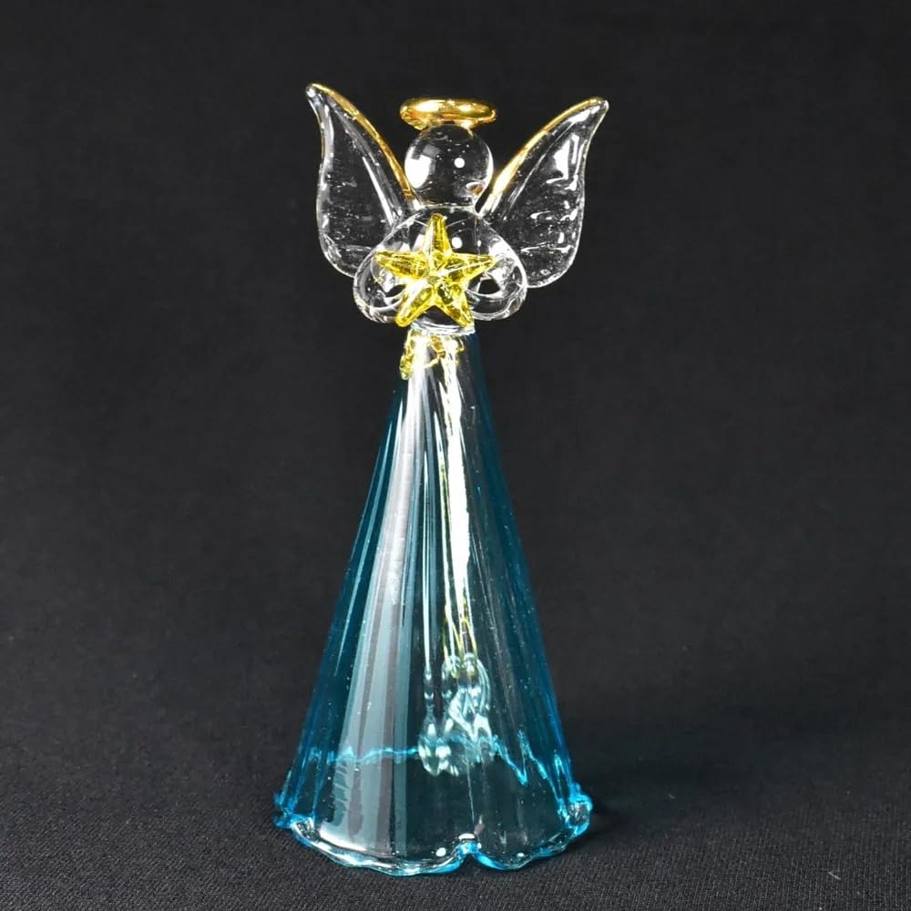 Fourcart Cute Handmade Glass Craft Wish Upon a Star x Set [Angel Bell] 6-Piece
