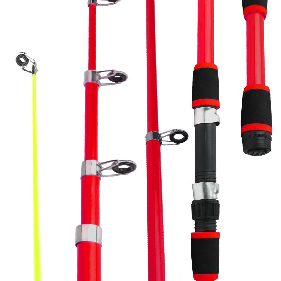 FTK Fibreglass Fishing Rod 1.8M/5.9FT Outdoor Sports Travel Telescopic Fishing Rod Portable Fishing Rod Christmas Gift