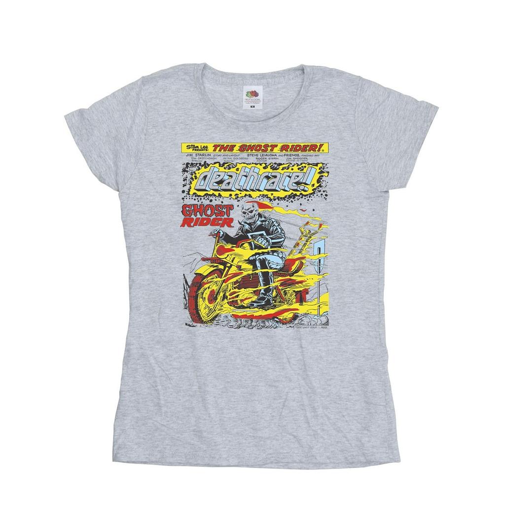 Marvel Womens/Ladies Ghost Rider Chest Deathrace Cotton T-Shirt