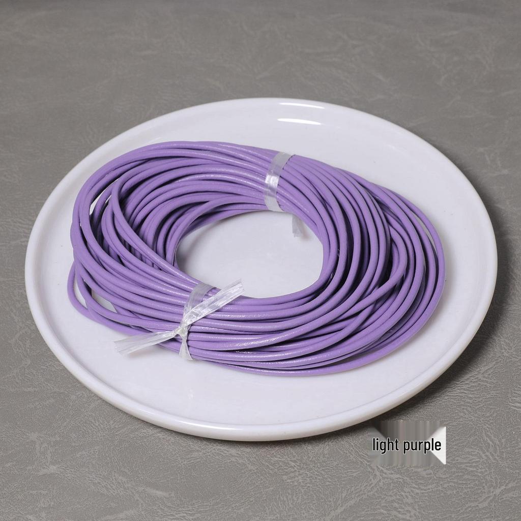 3MM Colored Leather Cord for DIY Jewelry: Round Leather Strip for Bracelet and Necklace Crafting