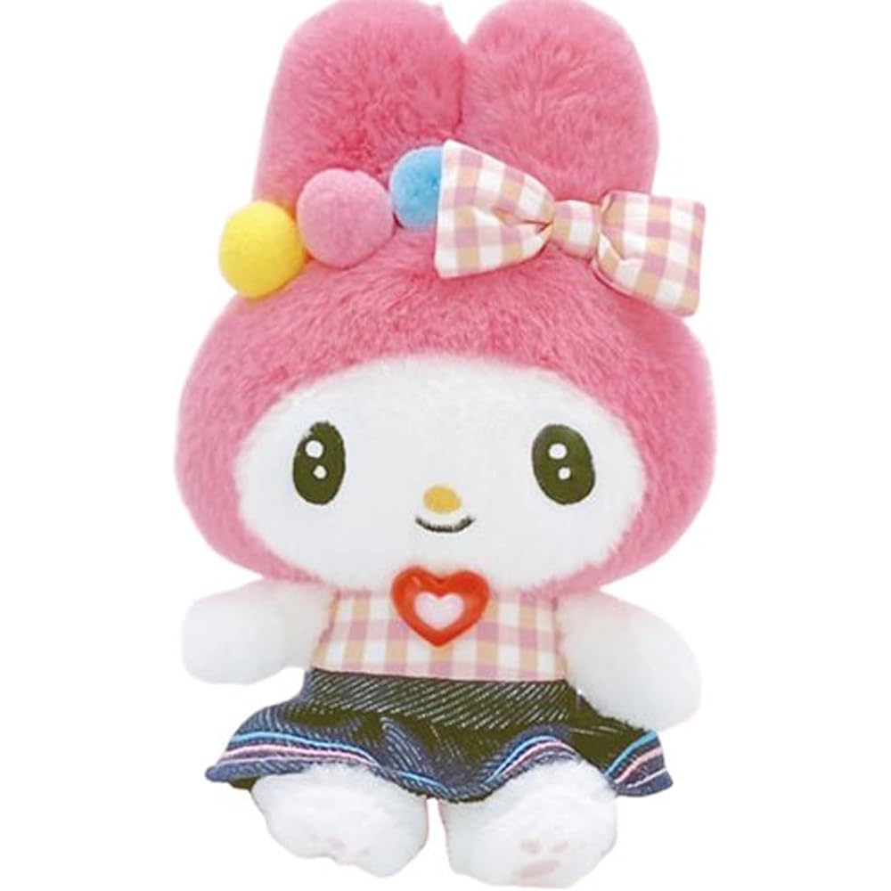 

Nakajima Corporation My Melody Gingham Denim Mascot Plush Toy 210883-25