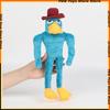 Dead As Disco Perry The Platypus Muscle Plush Toy Buff Blue Red Hat Soft Stuffed Doll For Collection Home Decor Anime Fans
