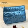 New Shiny Fluffy Makeup Bag Large Capacity Zipper Pouch Toiletries Skincare Storage Bag Quilted Puffer Cosmetic Bag Women