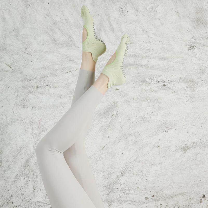 

New Arrival Knee Socks Yoga Socks Women s Anti-Skid Training Fitness Sports and Leisure Socks Women s Knee High Pilates Socks Lime light green