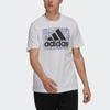 Adidas Graffiti Print Logo Sports Short Sleeve T-Shirt Men Tops White GS4001