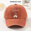 A Vintage Baseball Cap with a Heart Pattern Designed for Kids Stylish SoftTop Cap for Boys And Girls Adjustable Size Trendy