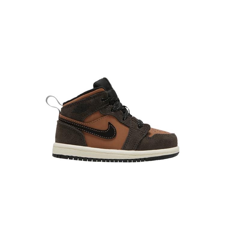 Купить Air Jordan 1 Mid SE TD Earth Tone Baby Sneakers Brown Dark