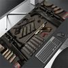 Guns XXL Large Gaming Mouse Pad Black Desk Mat Non-Slip Rubber Keyboard Mousepad Stitched Edge Computer Office Table Cushion