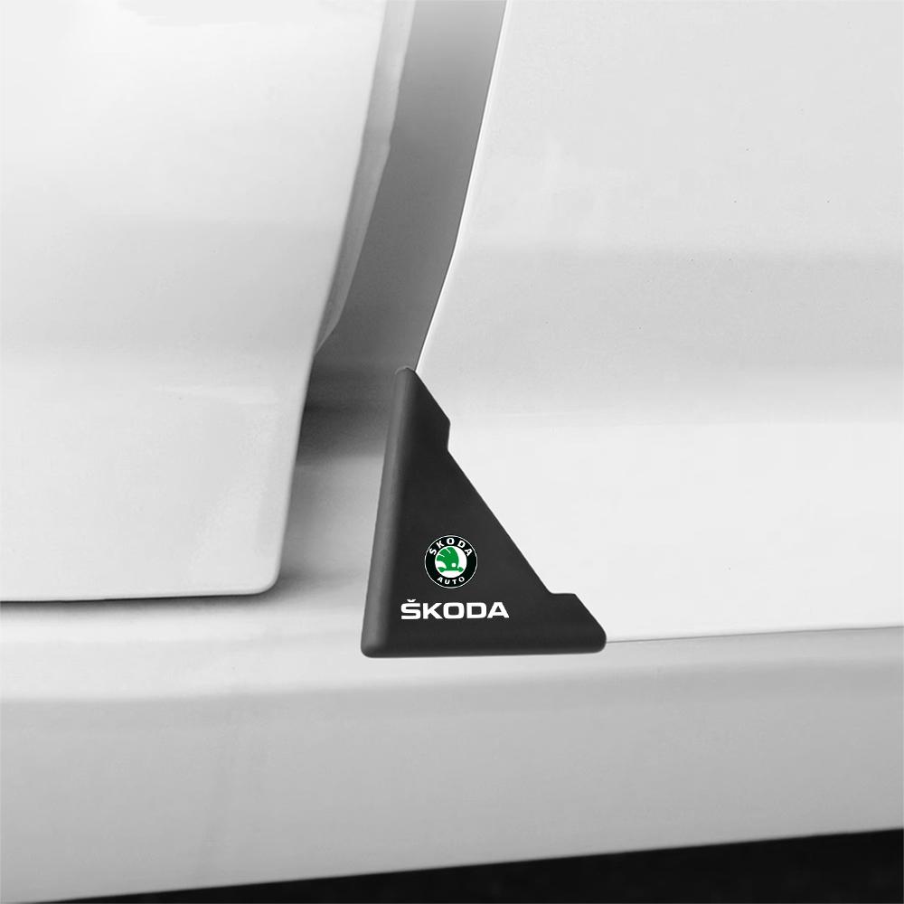 2Pcs Silicone Car Door Corner Anti-Scratch Protector Cover Sticker Accessories For Skoda Octavia Kodiaq Fabia Karoq Kamiq Scala xkbf53