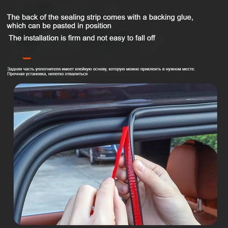 For Li Lixiang L6 L7 L8 L9 MEAG I6 I8 Car Door Seam Sound Insulation Waterproof Rubber Strip Car Mute Noise Reduction Accessory