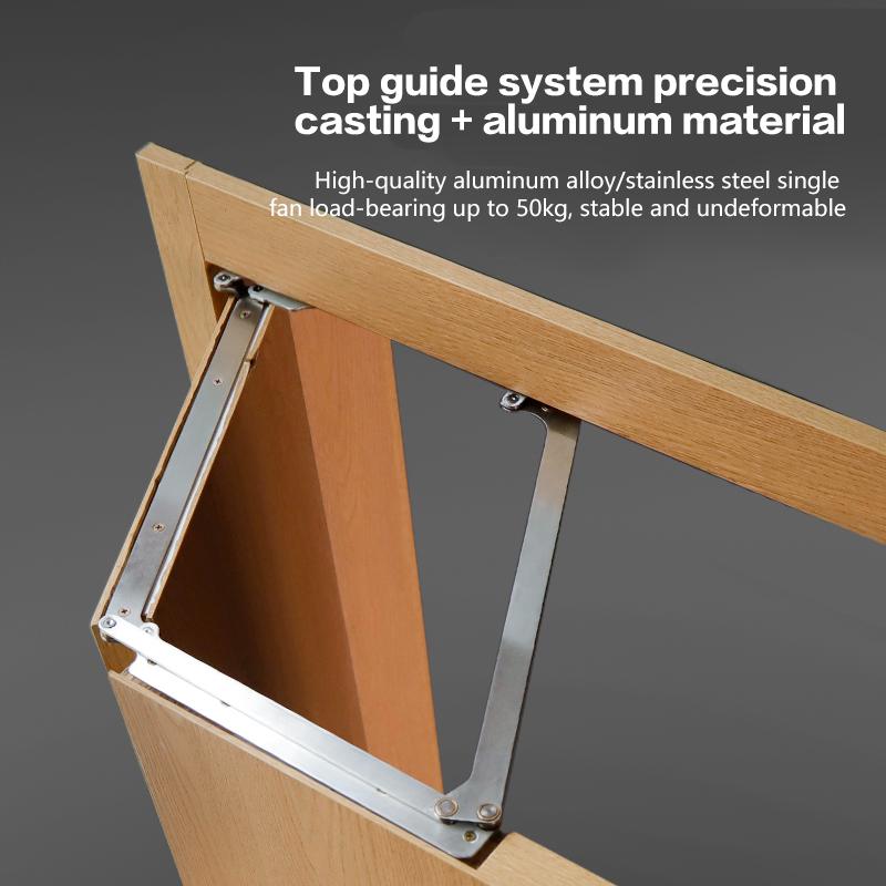 180 Degree Folding Door Wardrobe Door Flat Folding Door Without Lower Track Wooden Door Space Saving 304 Stainless Steel Folding