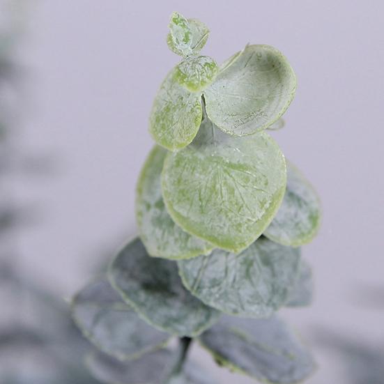 1 stk Falsk Blomst Kunstig Dekorasjon Eukalyptus Bladform Mote 3 Grener Eukalyptus Blad Falsk Plante til Hjemmet
