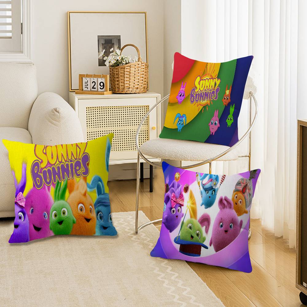 Copricuscino Sunny-Bunnies Design Foglia d'Acero Decorazione Felice Raccolta Autunnale Decorazione Festiva Copricuscino